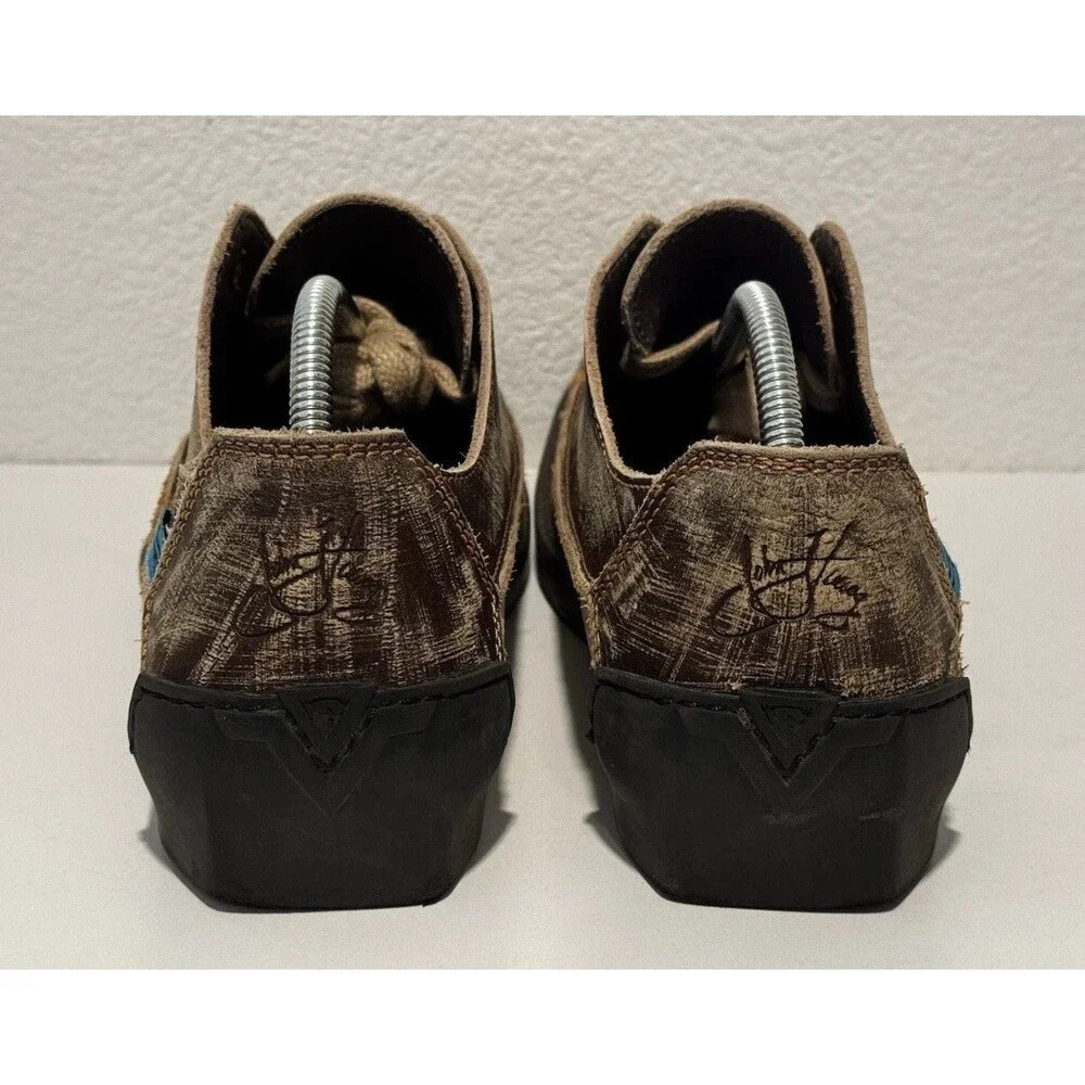 John Fluevog Brown Canvas Low-Top Sneakers
